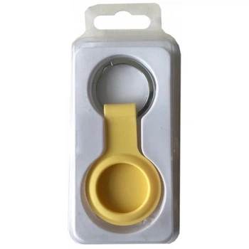 Брелок для AirTag Silicone FULL Key Ring с карабином, Yellow (315026) 4774417