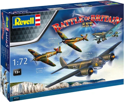 Сборная модель-копия Revell В честь 85-летия Битвы за Британию 4 самолета Уровень 5 Масштаб 1:72 (RVL-03766)