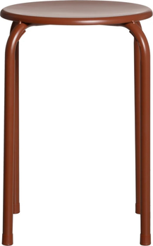 Metalowy taboret 4Living 30 cm Brązowy (6410416389608)