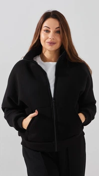Толстовка однотонная женская On me 291 56 Черный shop (2000999349461)