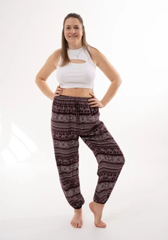 Свободные штаны-шаровары Elephant Maroon RAO WEAR унисекс One Size рост 155-165 см бордовый