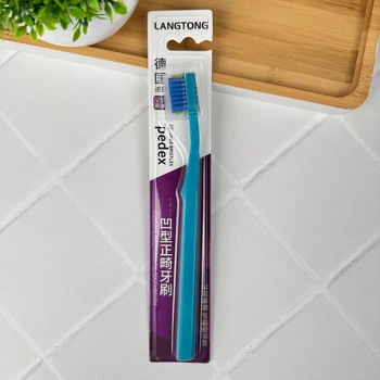 Зубная щетка для брекетов Langtong Orthodontic Pedex (бирюзовая), 1 шт.