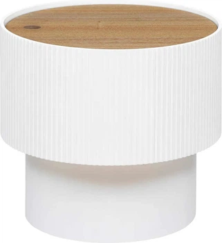 Журнальний столик Atmosphera Enola з місцем для зберігання круглий 38.5 см Білий (3560232721342)