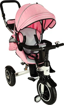 Rowerek trójkołowy Trike Fix V3 Spacerówka 3w1 Obracany 360° Różowy (5903039765870)
