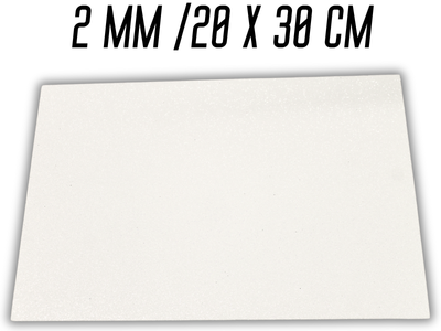 Фоамиран FROM FACTORY FFXN блестящий/глиттерный неклеевой 2мм/20х30см Белый