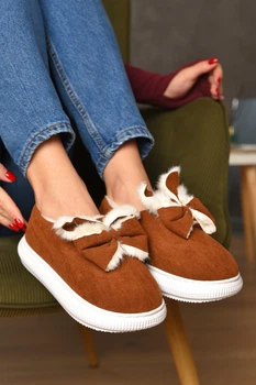Домашние тапочки женские на меху коричневого цвета comfort размер 36,37 (208366)