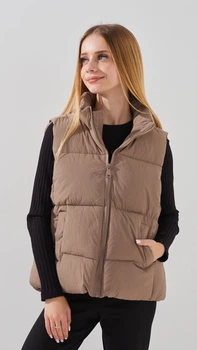 Жилет однотонный для девочки Lizi 318 164 см Кофейный shop (2000999340475)