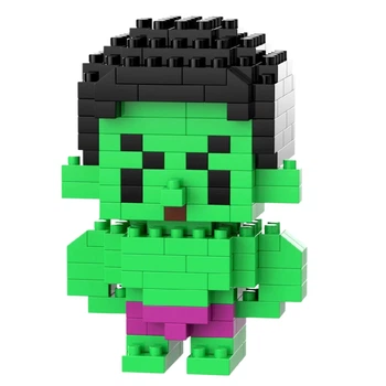 Конструктор Галк Зелений 150 деталей 6 см Bricks Hulk