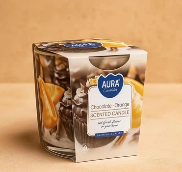 Свеча ароматическая Aura "Шоколад- апельсин"