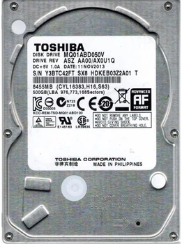 Накопитель HDD 2.5" SATA 500GB Toshiba 5400rpm 8MB (MQ01ABD050V)