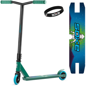 Hulajnoga wyczynowa Soke SOKE GO! Zielono-niebieska 1542 (5903890604783)