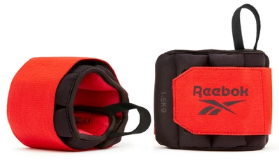 Обважнювачі зап'ястя Reebok Flexlock Wrist Weights чорний, червоний Унісекс 1.5 кг
