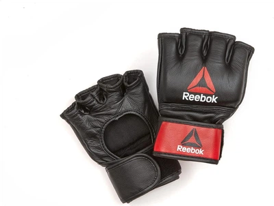 Перчатки для тренінгу Reebok MMA Gloves Leather чорний, червоний Унісекс M RSCB-10320RDBK