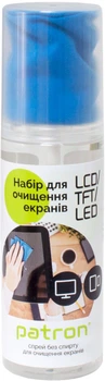 Бесспиртовой набор 2в1 Patron для очистки экранов 120 мл (F3-022)