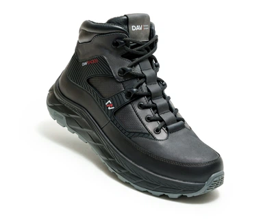 Черевики зимові шкіряні Gray Black Dav Shoes сірий із чорним 41