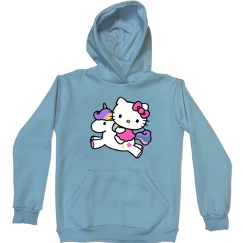 Худі Преміум Дитяча Hello Kitty Unicorn Розмір 98 См (1-2Р.) Блакитний Без Утеплювача