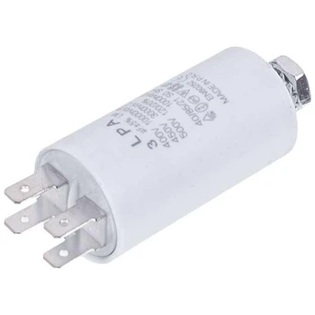 Пусковой конденсатор для стиральной машины 3uF 450V 34x70 мм (4 клеммы) CBB60