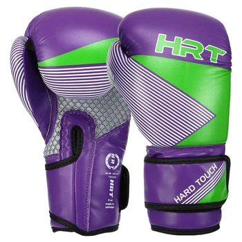 Рукавички боксерські дитячі HARD TOUCH BO-7709 розмір 4 унції фіолетовий-салатовий