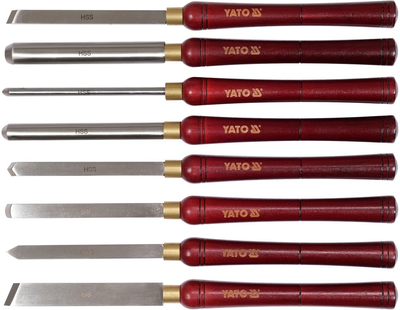 Noże do toczenia drewna YATO YT-62780 8 szt (5906083102714)