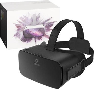 VR очки DESTEK V5 VR с Bluetooth-пультом виртуальной реальности Черный