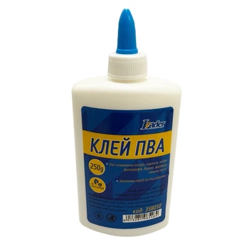 Клей канцелярский ПВА 358010 колпачок-дозатор 250 грамм