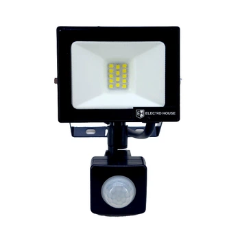 Світлодіодний (LED) вуличний прожектор 20Вт 220В з датчиком руху 6500К IP65, регулювання чутливості