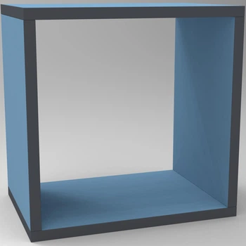 Полка квадратная 370*370*250 мм Fmebel, цвет Синий Капри