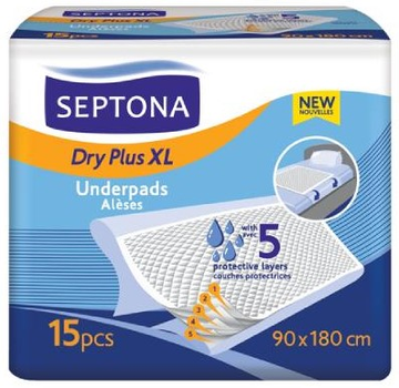 Podkłady higieniczne Septona XL 90 x 180 cm 15 szt (5201410890303)