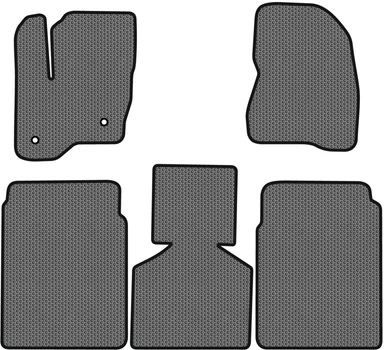 EVA коврики EVAtech в салон авто для Flex 6 seats Ford 2009-2019 1 поколения SUV USA Сота Серая Черный кант (FD42701C5FC2SGB)