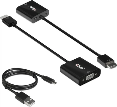 Przejściówka Club 3D HDMI 1.4 - VGA (mit Audio) St/Bu