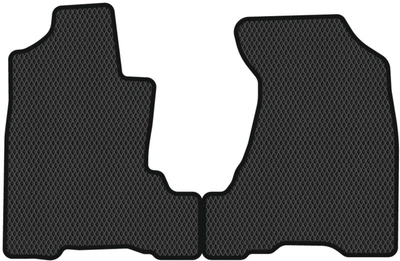 EVA коврики EVAtech в салон авто передние для Element Honda 2003-2011 1 поколения SUV USA Ромб Черный Черный кант (HA33504AG2RBB)