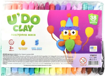 Набір для творчості Strateg Udo Clay Брикет 6 ш х 38 шт (30900) (4823113890254)