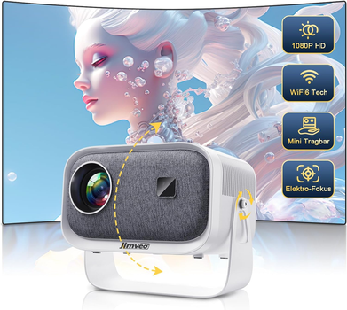 Проєктор Jimveo E18 Full HD Wi-Fi Bluetooth, Білий Б/В