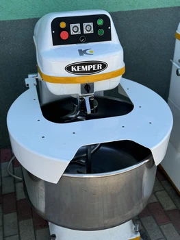 Профессиональный спиральный тестомес для кондитерской KEMPER SP75 NEU, чаша 175 л, 75 кг муки / 120 кг теста с отсекателем Б/У