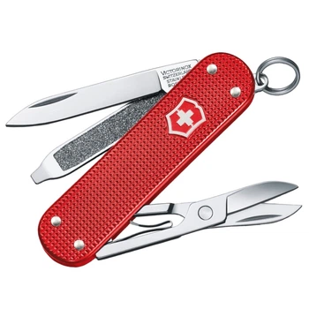Ніж складаний, мультитул Victorinox Classic SD Alox Colors (58мм, 5 функцій), червоний 0.6221.201G