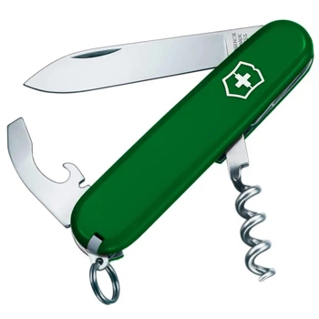 Ніж складаний, мультитул Victorinox Waiter (84мм, 9 функцій), зелений 0.3303.4