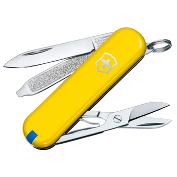 Ніж складаний, мультитул Victorinox Classic SD Ukraine (58мм, 7 функцій), жовто-синій 0.6223.8G.2