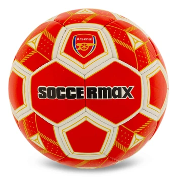 Футбольний м'яч Soccermax Arsenal, розмір 5, поліуретан, ручне зшивання, латексна камера, для тренувань та ігор на траві та штучному покритті(OB_014565ED00A2)