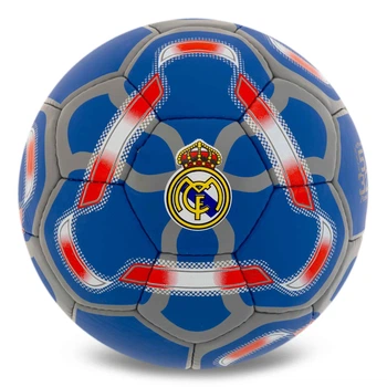 М'яч для футболу Clubball Real Madrid, розмір 5, ПВХ, ручне зшивання, латексна камера(OB_9976609A0BD6)