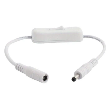 Кабель DC подовжувач F to M (FM) з вимикачем (On/Off) 0.25m (25cm) white