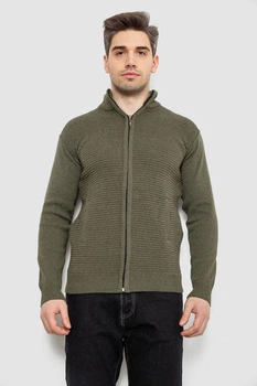 Кофта чоловіча на блискавці з кишенями, колір хакі, XL, XXL, 161R1053
