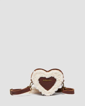 Жіноча поясна сумка DR. MARTENS Mini Heart Bag Cashew+Natural Ambassador + Deluxe Borg AD092253 (103264)
