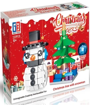 Конструктор Christmas Сніговик та ялинка 123 деталі, 123-505