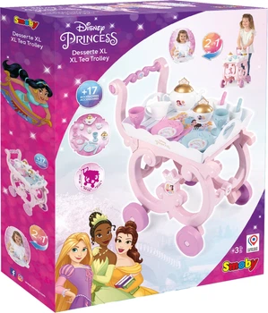 Візок Smoby Дісней Принцеси зі знімним підносом із сервізом 17 аксесуарів 44 х 31 х 47.5 см (312502) (3032163125020)