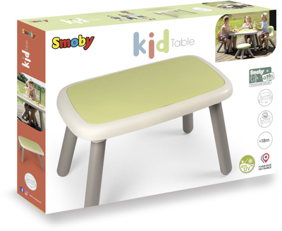 Стіл дитячий Smoby Life 76 x 52 x 45 см Зелено-сірий (7600880408) (3032168804081)