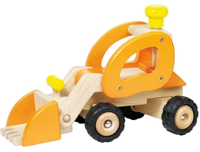 Samochód Goki drewniany Koparka Żółty (55962G) (4013594559621)