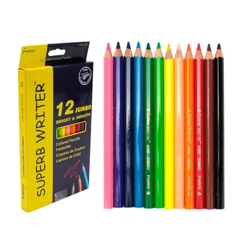 Олівці кольорові Marco Jumbo Superb Writer 12 кольорів + точилка, картонна упаковка