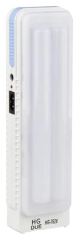 LED аккумулятор HG-7626 1200 mAh два режима работы белый
