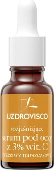 Сироватка для шкіри навколо очей Uzdrovisco Świetlik з вітаміном C 3% від зморшок 15 мл (5904917482308)