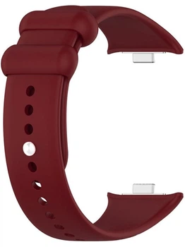 Ремінець силіконовий MRK для Mi Band 8 Pro/9Pro - Xiaomi Redmi Watch 4/5 з металевим кріпленням та металевою кнопкою Marsala (mrk6210)